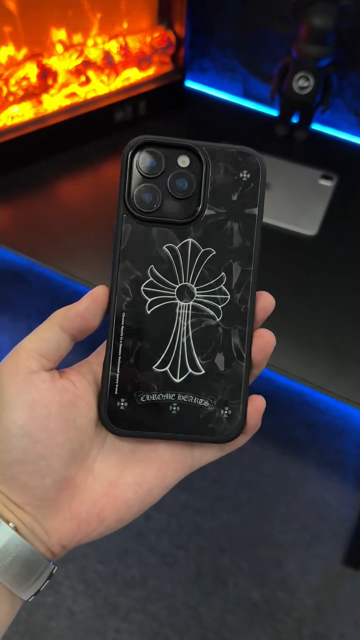 克羅心玻璃磨砂手機殼-ZUIHANG SHOP